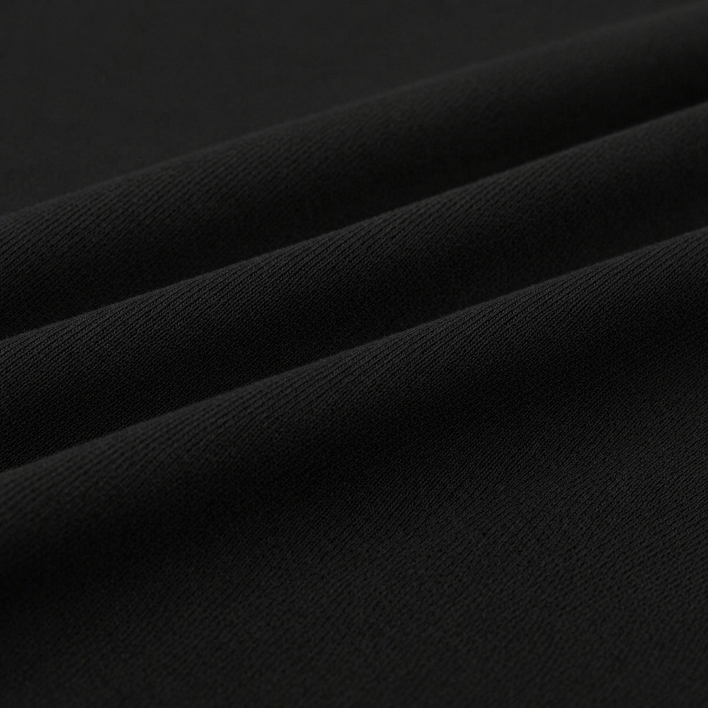 Close-up of black fabric with visible texture